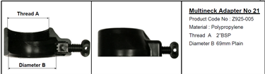 Adapter universal 2" IRG + 55-67 mm.