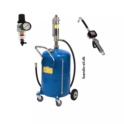 Oliedispenser 65 l, m/pumpe og Badger pistol